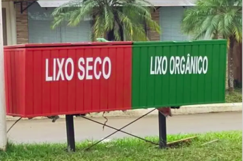 Prefeitura de Miraguaí instala novas lixeiras para descarte de lixo doméstico