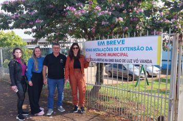 NOVAS INSTALAÇÕES DE EXTENSÃO DA CRECHE MUNICIPAL EMEI RAIO DE LUZ. VÓ VANDA