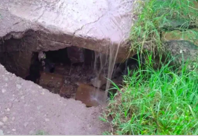 Interditada ponte no interior de Miraguaí